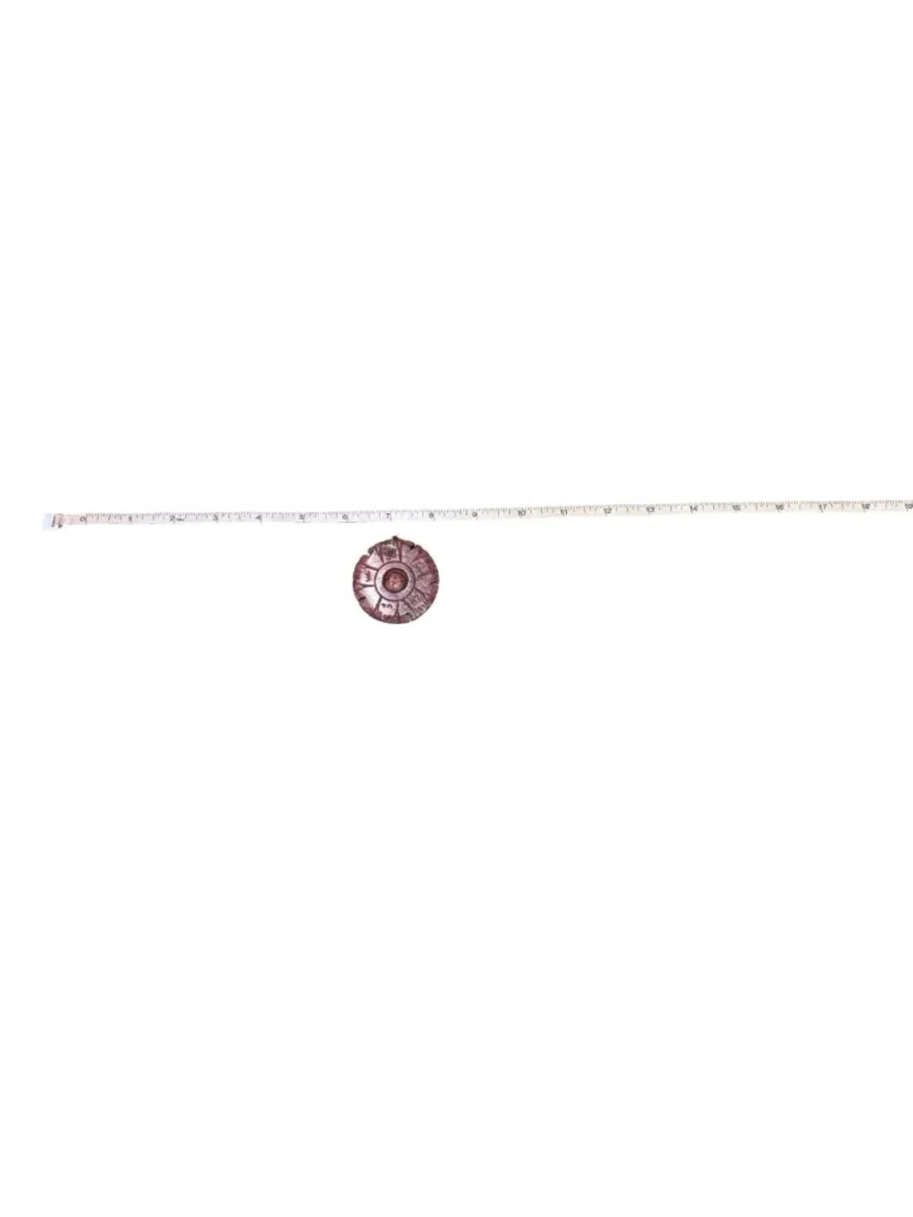 Vtg Rhodochrosite Sterling Silver Chain Necklace Stone Pendant Carved Amulet 18" - Picture 9 of 14